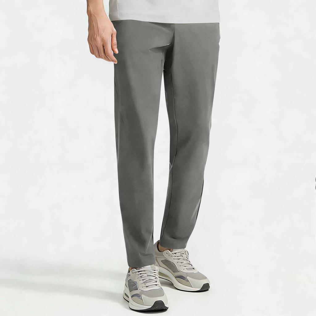 Men's Zipper Pocket Trousers Casual Sports Running Straight Leg Trousers