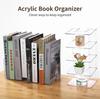 Transparent Acrylic Material Book Stand, Desktop Storage Rack, Student Dormitory Book Storage, Four Grid Partition Storage Rack