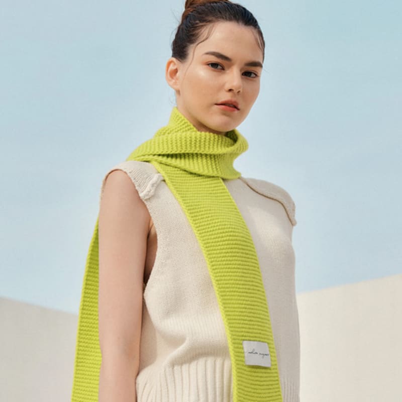 White Project LYRA LAMBS WOOL 100 MUFFLER [4COLOR]