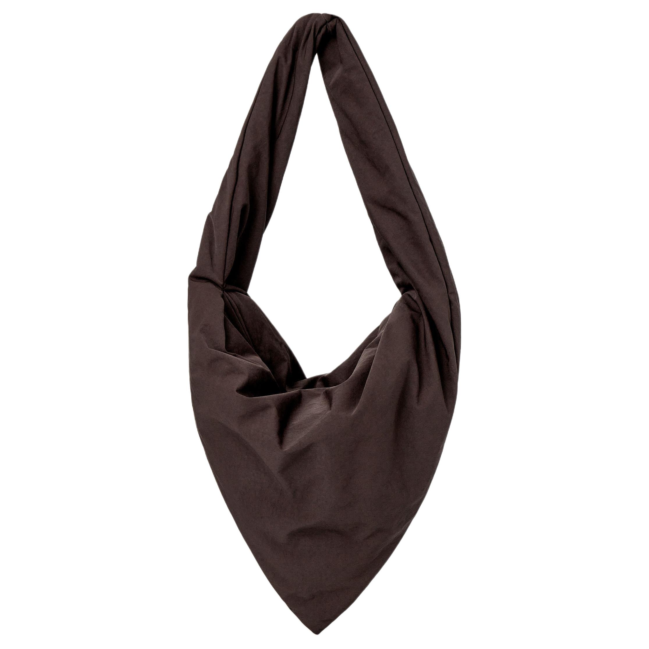 COS Fashion Minimalist Casual Nylon Triangle Shoulder Bag Medium Women bags Dark-Brown 1267958001 Dark Brown,Medium