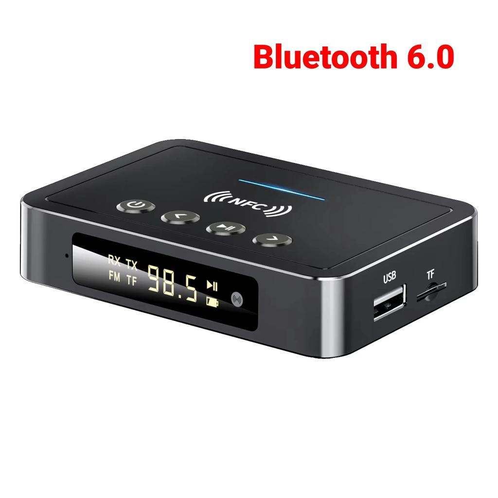 NFC Bluetooth 6.0 Receiver Transmitter FM Stereo AUX 3.5mm Jack RCA Optical Handsfree Wireless Audio Adapter For TV Car Speaker