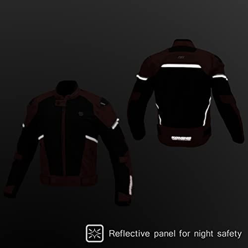 KOMINE JK-1573 Protective Carbon Mesh Jacket (07-1573), Men's, Black, Size 4XL