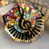1PC Musical notes Umbrella Portable Folding Umbrella Iron Frame Hole Bone Structure Outdoor Home Umbrella A3