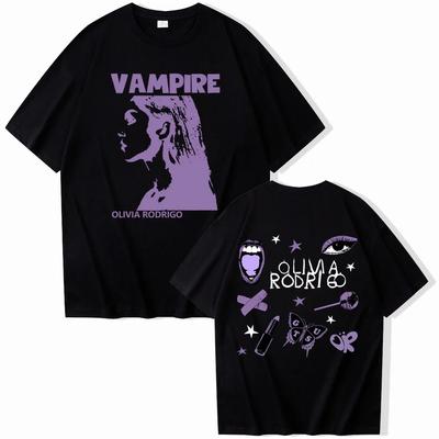 Olivia Rodrigo Creative Print Summer Men's 100% Cotton Crew Neck T-Shirt Outdoor Casual Comfortable Street Men's T-Shirt