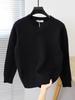 2023 Men's Autumn Solid Color Crew Neck Sweater - Youthful Korean Style Knit Pullover
