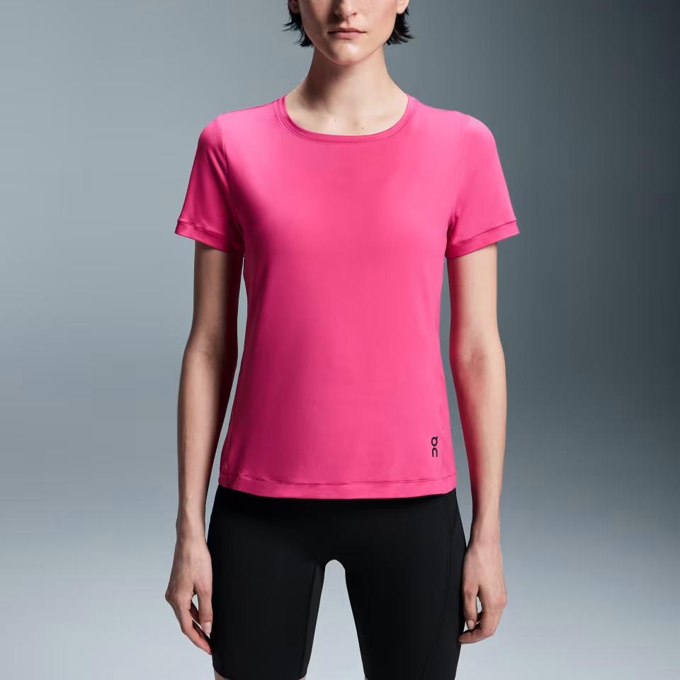 On Movement T 2024 Autumn Winter Fitness Training Series Fashi Logo Moisture Wicking Short Sleeve T-Shirt Women T-Shirts Pink 1WE30382503