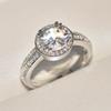 Origin Natural 1.5 Carat Moissanite Gemstone Jewelry Real S925 Sterling Silver Color Ring for Women Round Silver 925 Jewelry