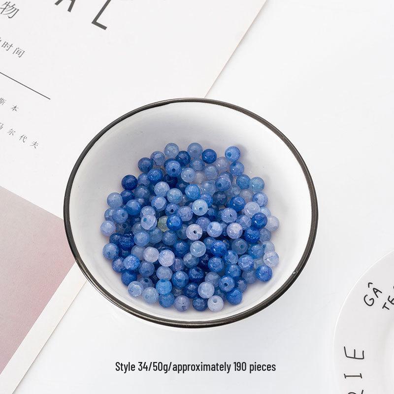 6.5-10mm Multicolor Glass Beads for DIY Bracelet and Necklace Jewelry Making