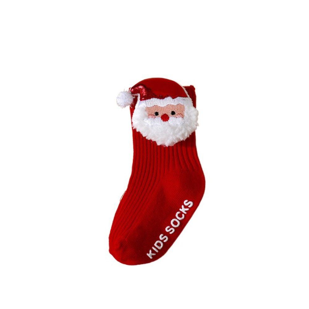 Cotton Christmas Baby Socks Anti Slip New Year Toddler Socks Newborn Floor Socks  0-3 Years