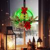 Timer Function Artificial Wreaths Glowing Xmas Decorations LED Christmas Decorations  Wall