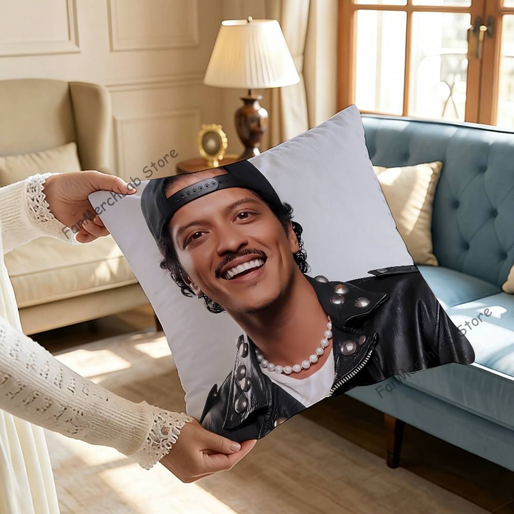 Singer BBruno MMars Printed Pillow Cover Cushion Case Simple Sofa Pillow Case No Pillow Core
