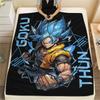 Dragon Ball Son Goku Flannel Blanket Stylish Print Perfect For Home Bed Sofa Chair Travel Picnic -HE44