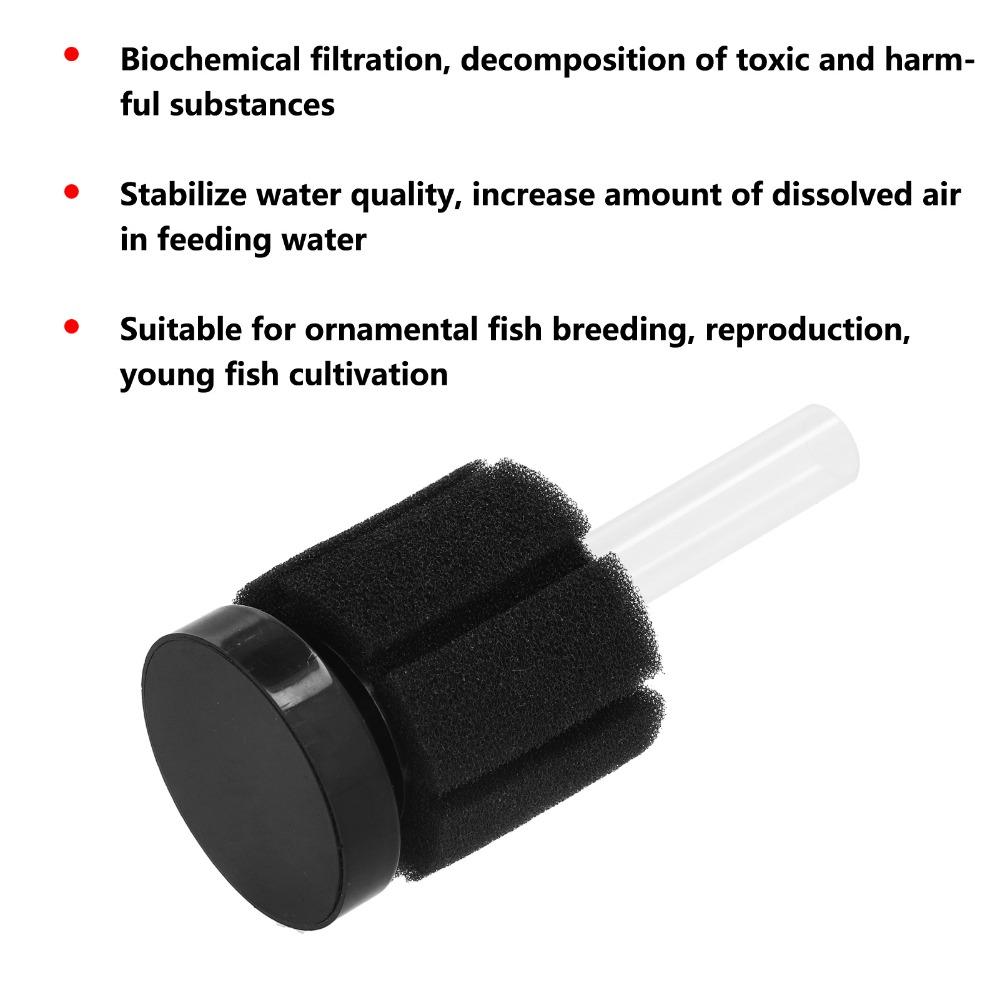 1 Set of 2 Plastic Biochemical Sponge Filter Non-Toxic Durable Pneumatic Fish Tank Filter Sponge Debris Cleaning