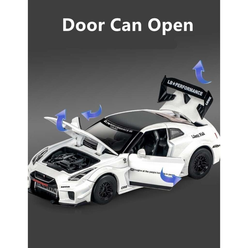 1/32 Skyline Ares Nissan GTR CSR2 Alloy Sports Car Model Diecast Metal Toy Gift