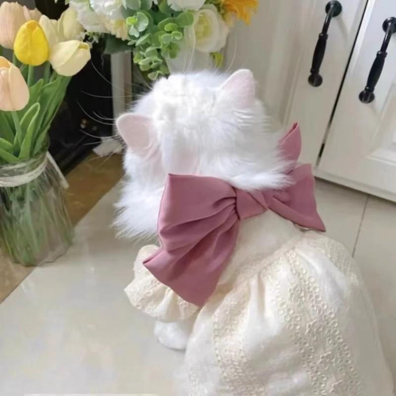 Pet Dog Cat Princess Dress Bowknot Skirt Small Breeds Teddy Bichon