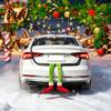 Weihnachtself Dekorationen Lustige Beine Auto Hängende Verzierung, Baum Dekor mit Weichem Rot Grün Feiertags Plüsch, Anhänger für Rückspiegel, Neuheit Fahrzeug
