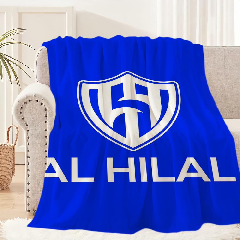 Al Hilal S-Saudi Football Club Blanket Blanket for Couch Sofa Travel Home Hiking Picni Bed Beding Flannel Blanket Birthday Gift