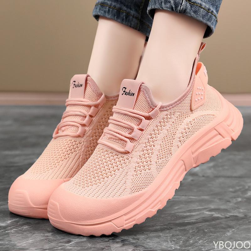 Women's Versatile Summer Breathable Mesh Shoes with Soft Soles Comfortable Non Tiring Feet Fashionable Running Sports Shoes