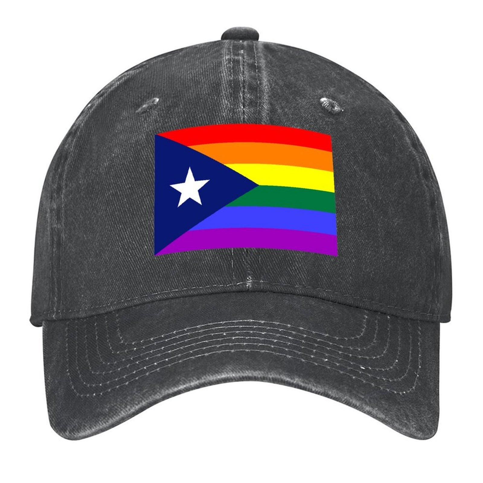 

2026 Puerto Rican Rainbow Pride Flag Baseball Cap Luxury Brand Fishing Cap Luxury Cap Luxury Man Hat Golf Women Men s