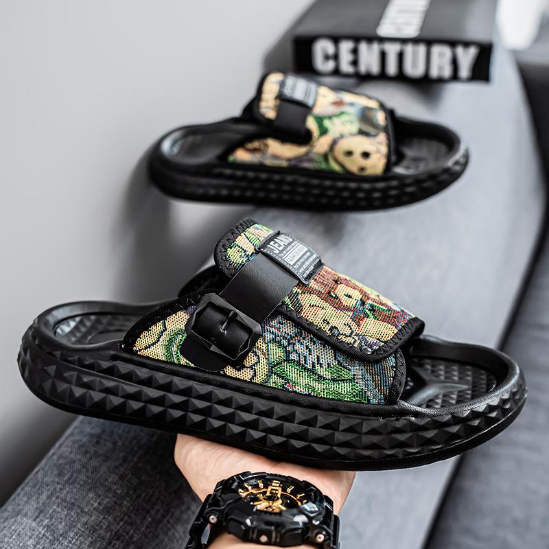Slippers Men's Summer New Outdoor Leisure Sports Lightweight Large Size One-word Drag