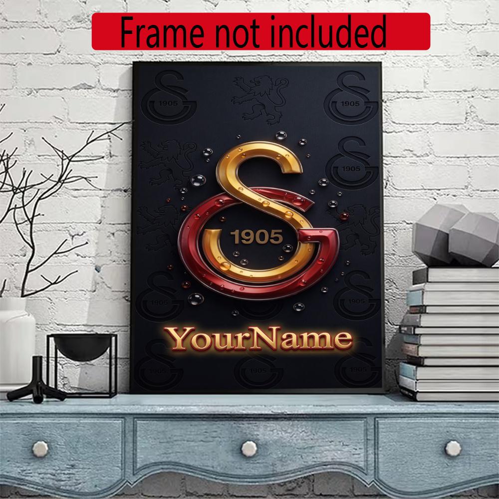 Galatasaray Customize Your Name Diamond Painting Round Diamond Diy Frameless Holiday Artwork Suitable For Home Office Wall Decoration
