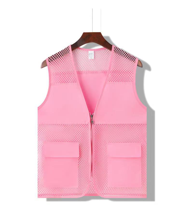 Gilet Estivo in Rete Personalizzato con Tasche - Camicia Traspirante per Attività di Volontariato