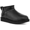 UGG Classic Ultra Mini Leather Regen Boot Black Women Sneakers 1163490-BLK