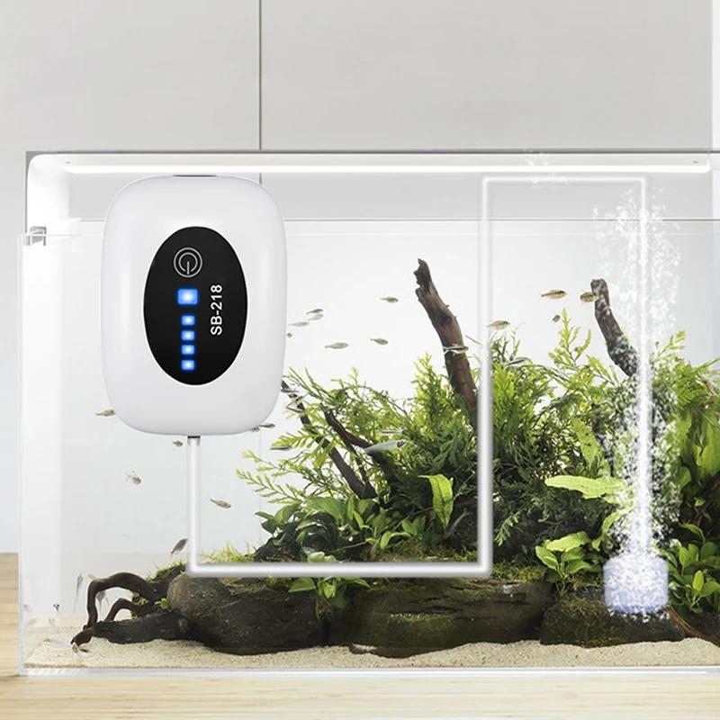 4800mAh Aquarium Sauerstoff Luftpumpe Kompressor Aquarium USB Aufladung Klein Tragbar Abzug Ultra Leise Innen Außen Angeln