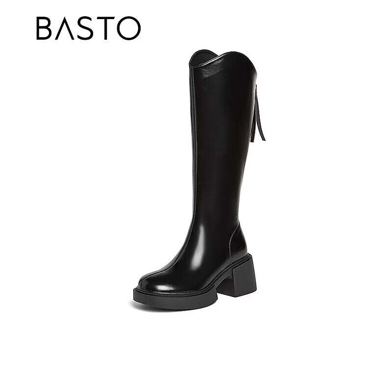 Женские высокие ботинки-челси BASTO M5301DG4 на массивном каблуке 40