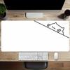 Schwarze Katze Kawaii Mauspads Weiße Schreibtischunterlage Minimalistisches Gaming Laptop Großes Mauspads Anime Büro Teppich Gamer Tastatur Mauspads