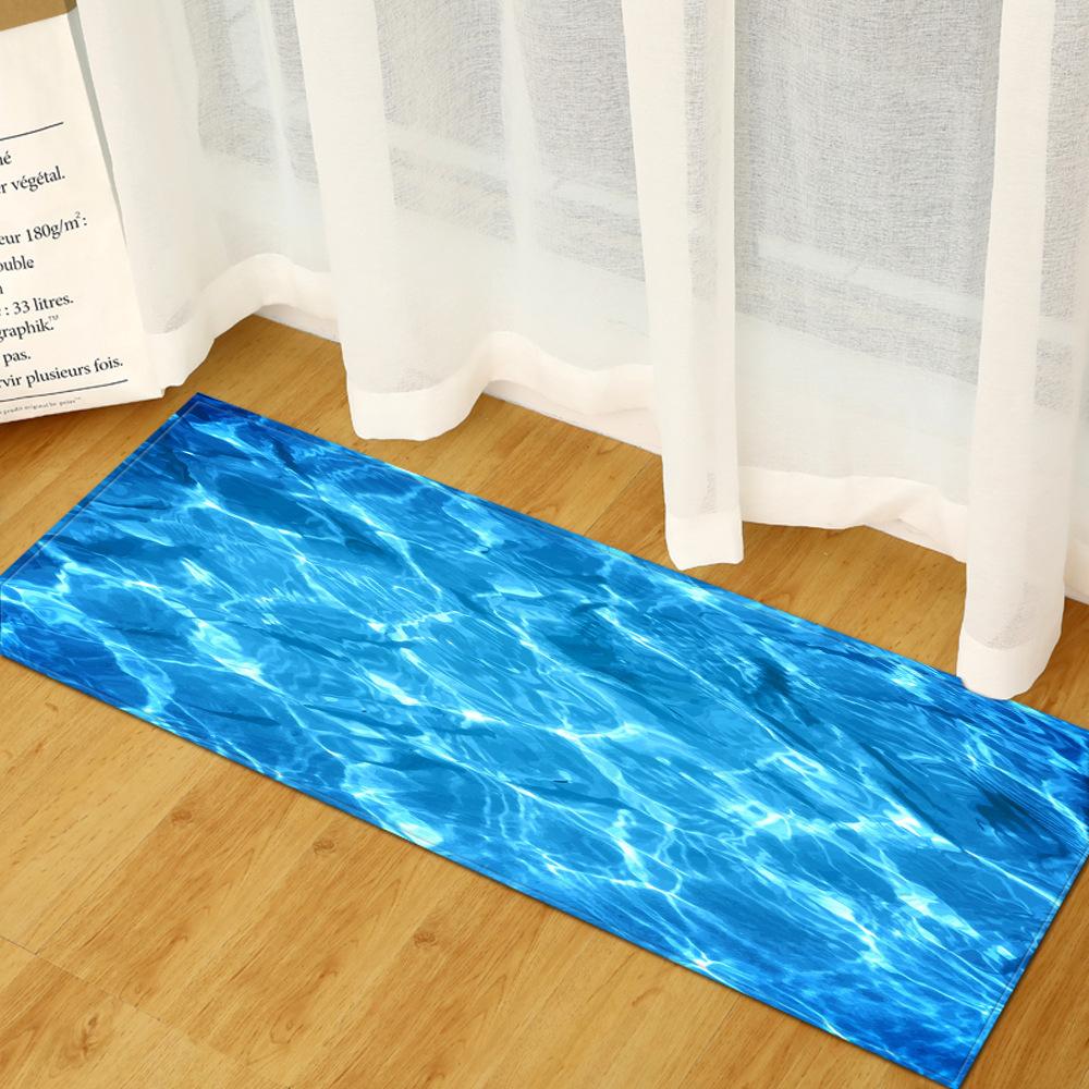 Scenic Door Mat Kitchen Dirt-Resistant Long Absorbent Non-Slip Foot Mat Bedroom Living Room Carpet Floor Mat