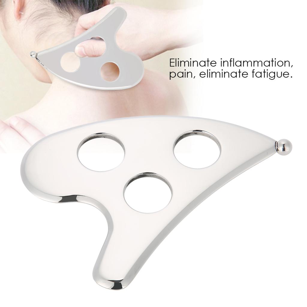 Edelstahl-Schabbrett, Gesichts- und Körperschaber, Massageplatte zur Schmerzlinderung