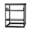 12U Open Frame Network Rack, 585 mm Depth, Wall Mounted or Floor Standing Server Rack, Heavy Duty 4 Post, with Vented Shelves & Mounting Hardware,