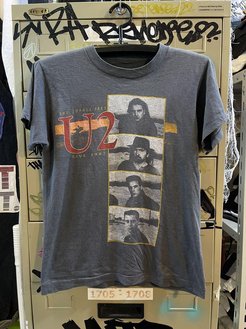 U2 rock band Dark Heather T-shirt 1987 Retro style Tee Unisex NH15585 XL
