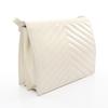 Used YVES SAINT LAURENT Shoulder Bag Leather White Used Women