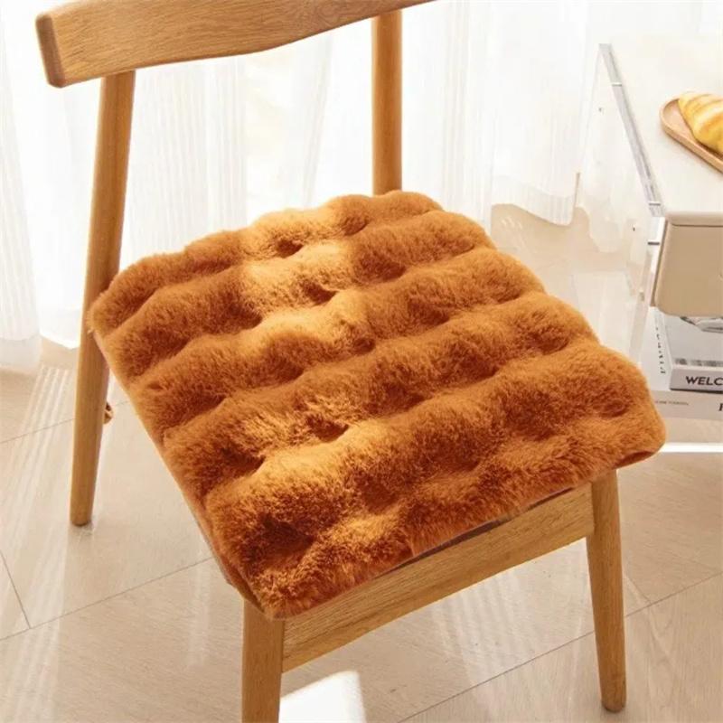Rabbit Plush Chair Cushion Computer Chair Cushion Office Casual Dining Chair Cushion Thickened Student Stool Seat Cushion