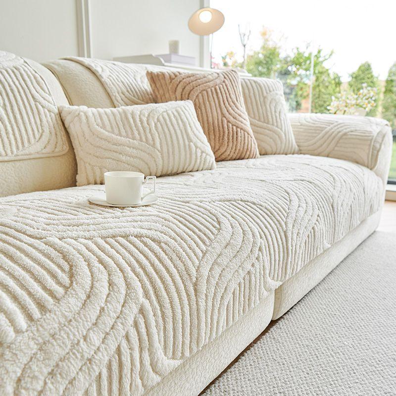 1pc Contemporary Thick Plush Non-Slip Sofa Cover Ideal for Bedroom Office Living Room Home Decor, Fits Single, Double, Triple, and Quad Sofas