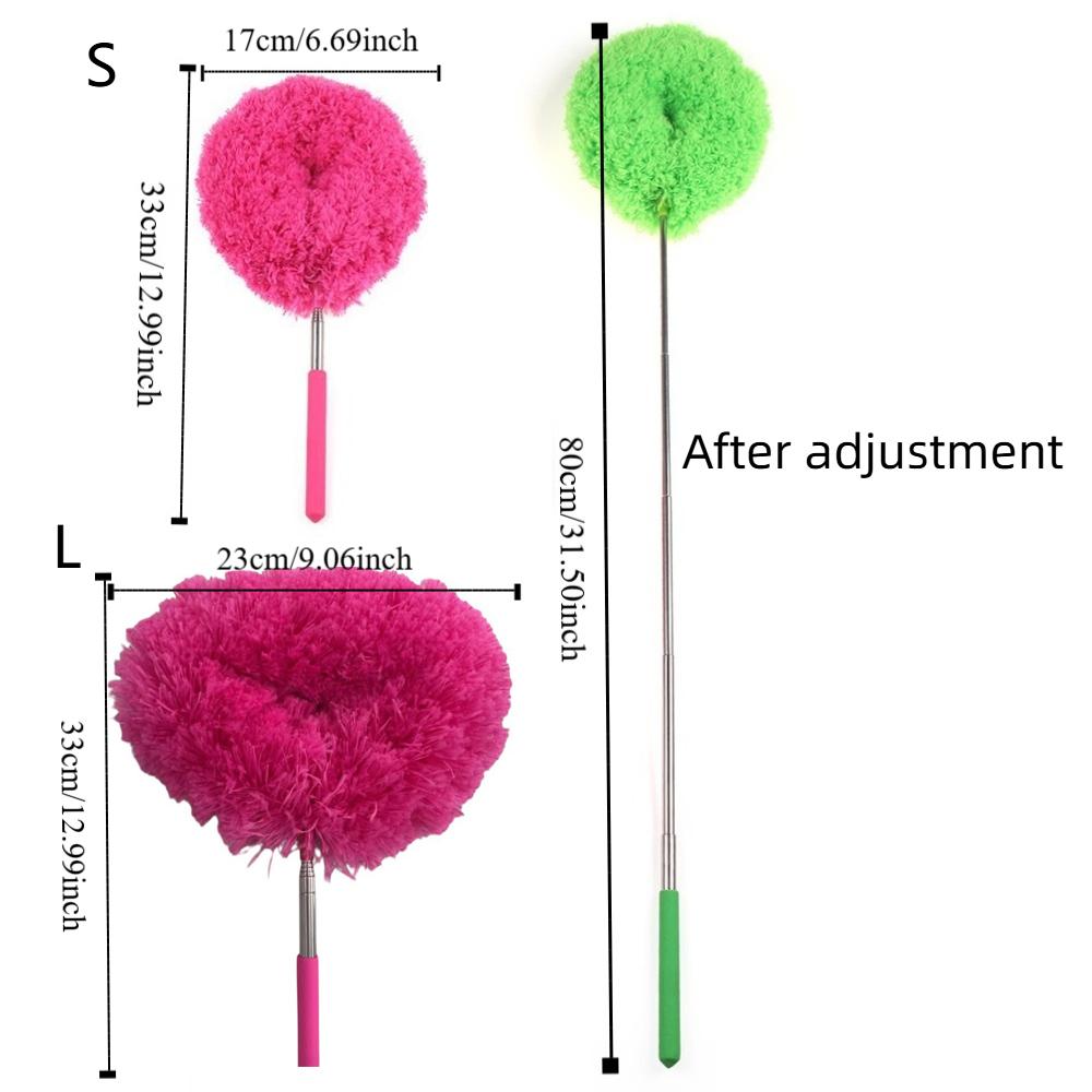 Long Handled Extendable Feather Duster Reusable Cleaner Brush Household Ceiling Fan Duster Kitchen