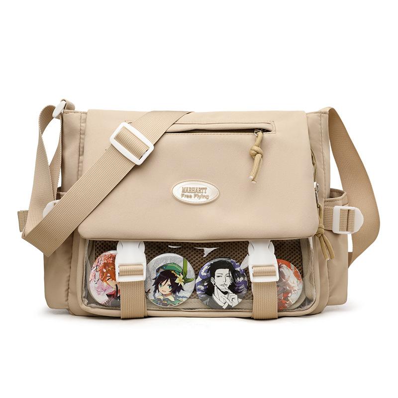 Large-capacity college style messenger bag Japanese two-dimensional girl pain bag casual versatile student class shoulder bag woman