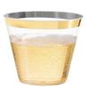 25pcs/lot 9oz Golden Hot Stamping Wedding Party Plastic Cup Prom Party Tableware Decor Disposable Gold Plastic Cup for Birthday