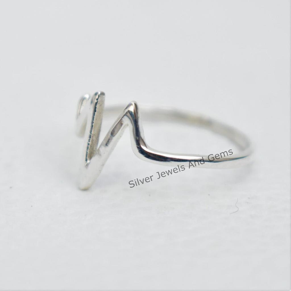 Heart Beat Ring, 925 Sterling Silver Ring, Handmade Ring, Silver Designer Ring, Gift for Her, Birthday Gift, Promise Ring, Special Ring