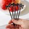 20Pcs Mini Fruit Forks Toothpicks Skewer Set For Kids Children Plastic Bow Food Picks For Bento Lunch Box Decorating Accessories