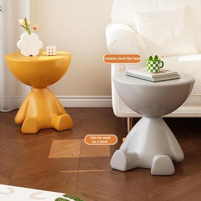 Compact Round Side Table for Indoor Use with Storage Ideal Bedroom And Balcony