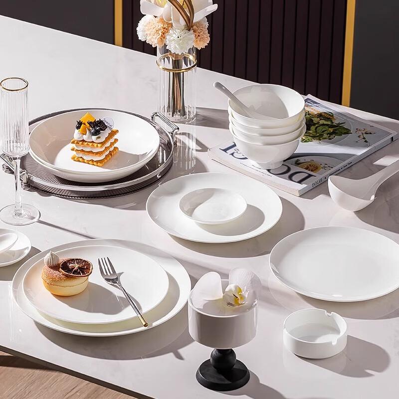 Maud Lanka Pearl Begonia Light Luxury Ceramic Dinnerware Set