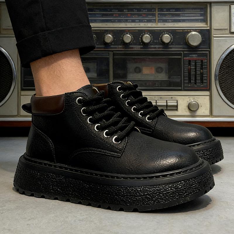 Autumn and winter new high-top Martin boots thick-soled heightening retro casual boots