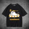 Sacabambaspis Emoji T-Shirt Sommer 100% Baumwolle Herren atmungsaktives T-Shirt Streetwear Trend lässiges lockeres kurzärmeliges T-Shirt