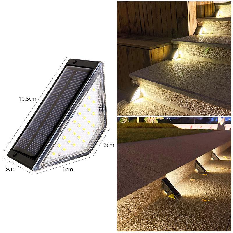 

Solar Triangular Step Lights for Garden Path, Courtyard, Porch & Terrace