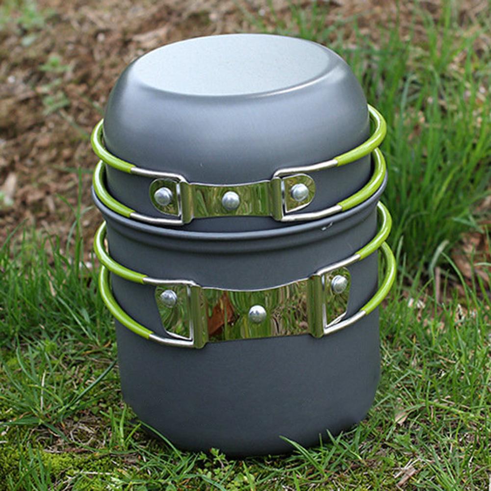 

Туристичний Пікніковий Столовий Посуд Пательня Для Кемпінгу На Відкритому Повітрі Антипригарний Горщик Посуд З Захистом Від Опіків Складана Ручка gray #1