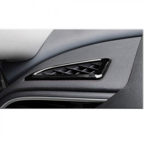Dashboard L&R Air Outlet Vent Cover For Honda Civic 10th 2016- Bright Black