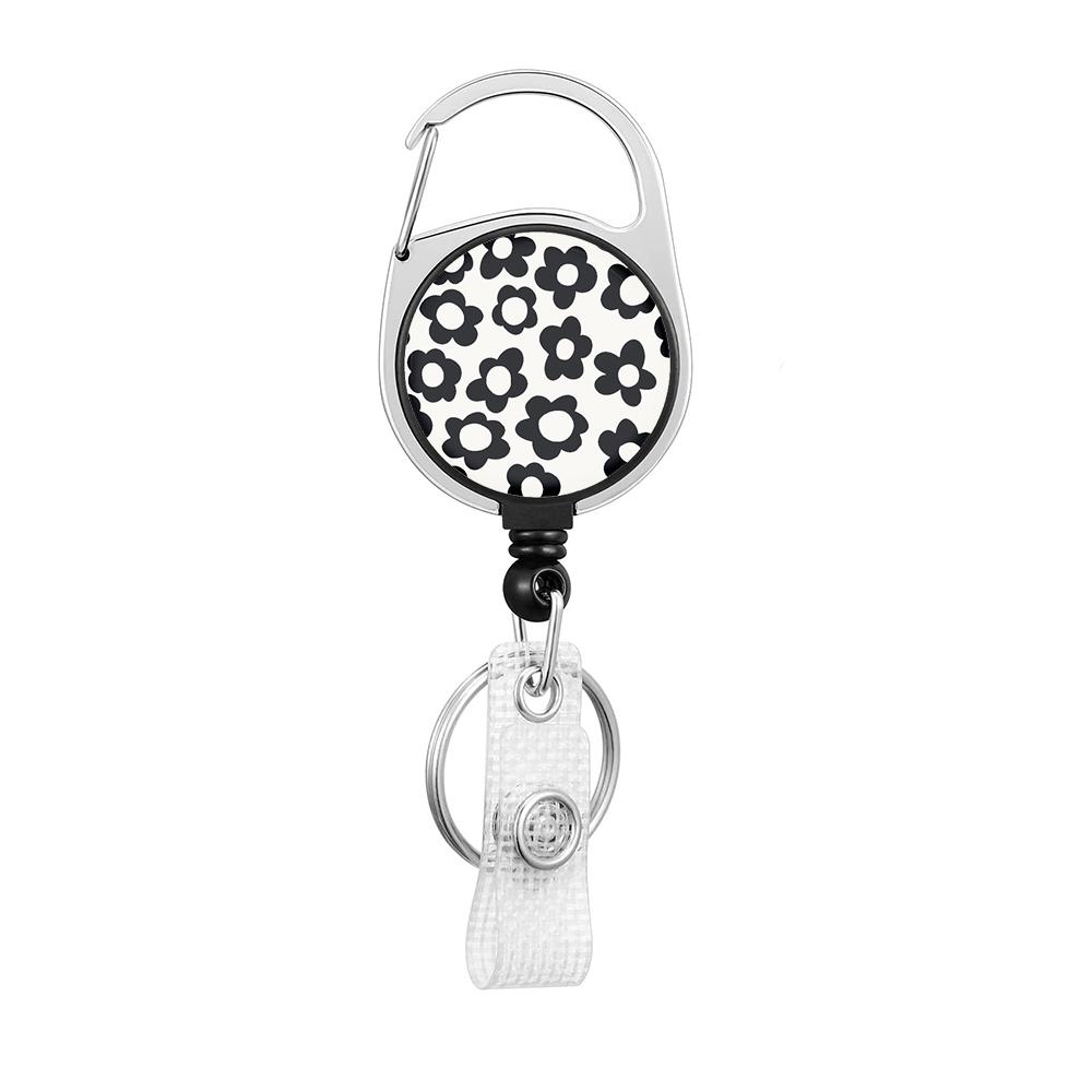 Flower Butterfly Chrysanthemum Doctor ID Badge Clip Lanyards Holder Porta Credencial Reel Nurse Retractable Keychain Wholesale